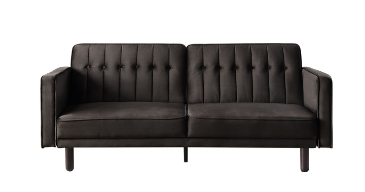 ACME Qinven Dark Brown Velvet Futon Model LV00086 - MONAVILLA
