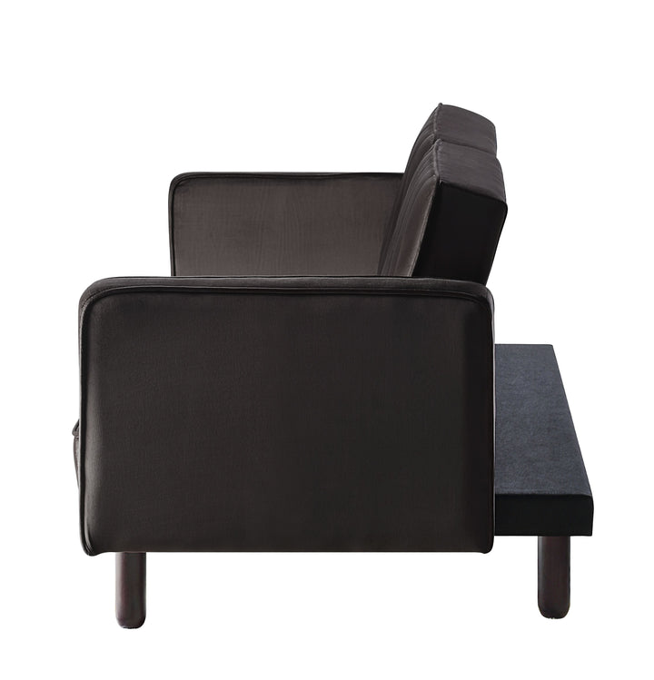 ACME Qinven Dark Brown Velvet Futon Model LV00086 - MONAVILLA