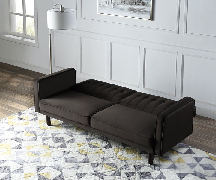 ACME Qinven Dark Brown Velvet Futon Model LV00086 - MONAVILLA