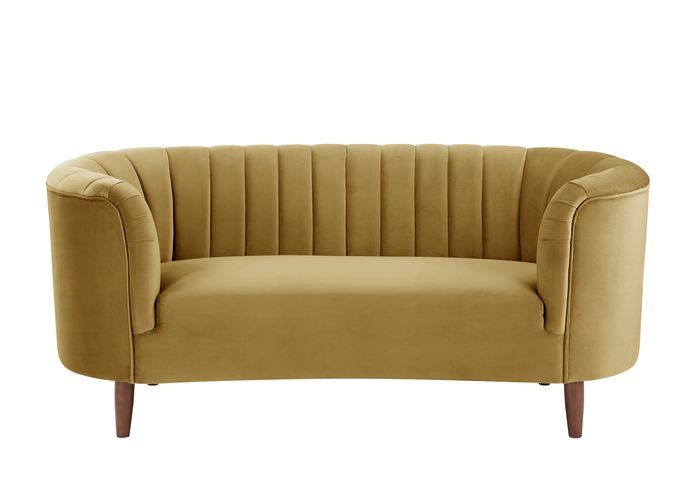 ACME Millephri Olive Yellow Velvet Loveseat Model LV00164 - MONAVILLA