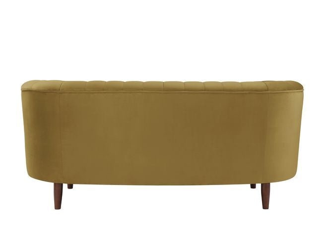 ACME Millephri Olive Yellow Velvet Loveseat Model LV00164 - MONAVILLA