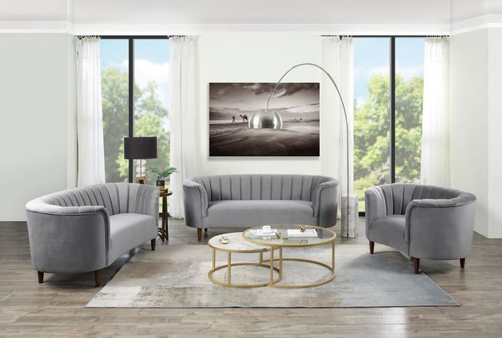 ACME Millephri Gray Velvet Loveseat Model LV00167 - MONAVILLA