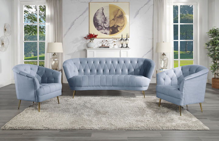 ACME Bayram Light Gray Velvet Sofa Model LV00207 - MONAVILLA