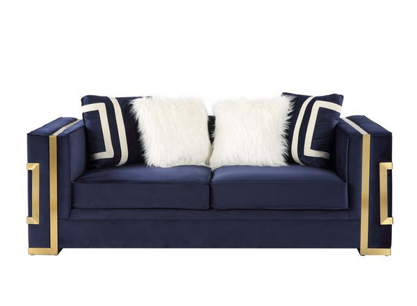 ACME Virrux Blue Velvet & Gold Finish Model LV00294 - MONAVILLA