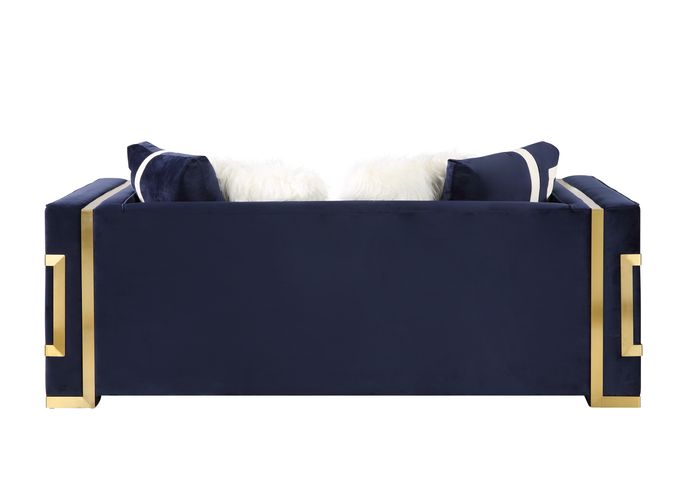 ACME Virrux Blue Velvet & Gold Finish Model LV00294 - MONAVILLA