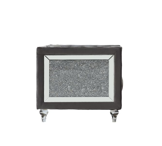 ACME HeiberoII Gray Velvet Chair Model LV00332 - MONAVILLA