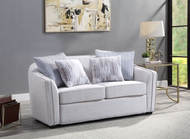 ACME Mahler Beige Linen Loveseat Model LV00486 - MONAVILLA