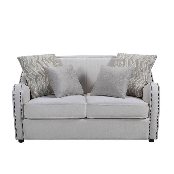 ACME Mahler Beige Linen Loveseat Model LV00579 - MONAVILLA