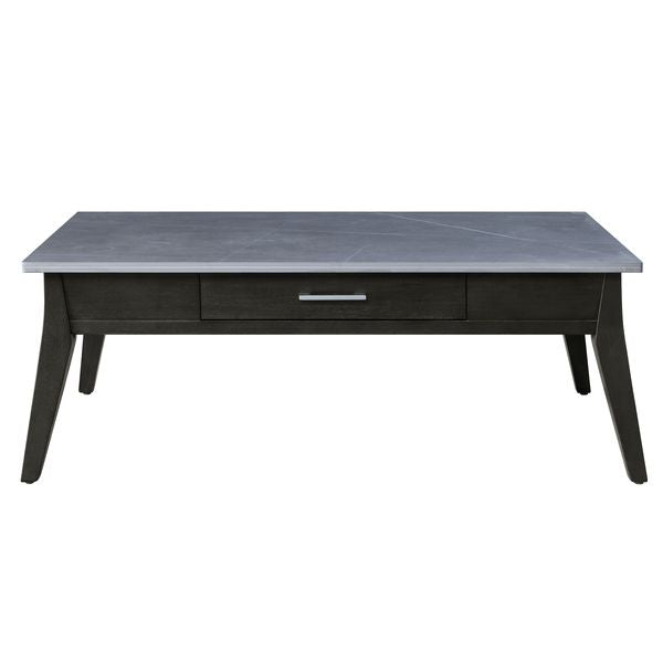 ACME Zemocryss Marble & Dark Brown Finish Coffee Table Model LV00608 - MONAVILLA