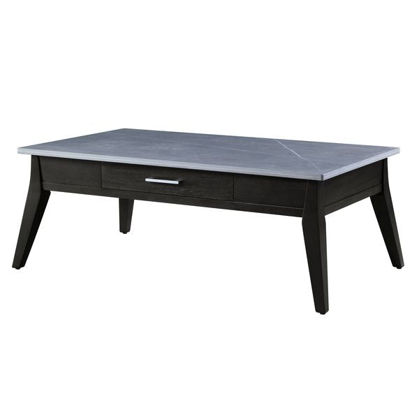 ACME Zemocryss Marble & Dark Brown Finish Coffee Table Model LV00608 - MONAVILLA