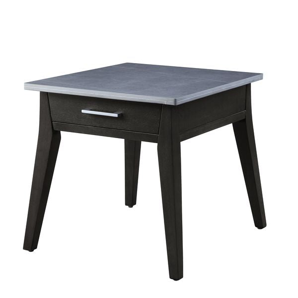 ACME Zemocryss Marble & Dark Brown Finish End Table Model LV00609 - MONAVILLA