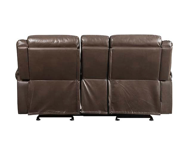 ACME Lydia Brown Leather Aire Loveseat Model LV00655 - MONAVILLA