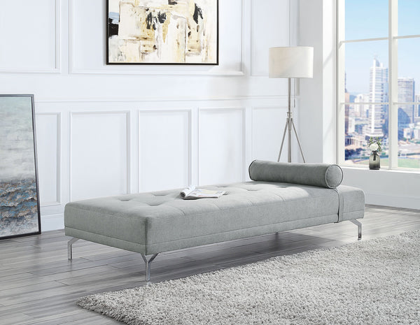 ACME Quenti Gray Melange Velvet Futon Model LV00826 - MONAVILLA