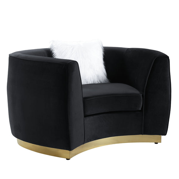 ACME Achelle Black Velvet Chair Model LV01047 - MONAVILLA