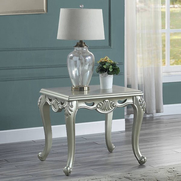 ACME Qunsia Champagne Finish End Table Model LV01121 - MONAVILLA