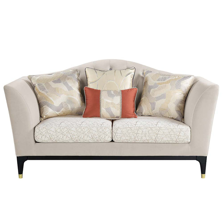 ACME Tayden Beige Velvet Loveseat Model LV01156 - MONAVILLA