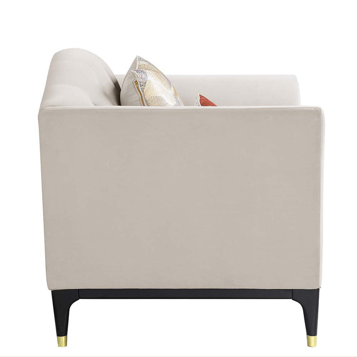 ACME Tayden Beige Velvet Loveseat Model LV01156 - MONAVILLA