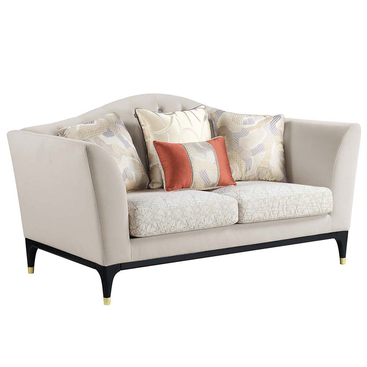 ACME Tayden Beige Velvet Loveseat Model LV01156 - MONAVILLA