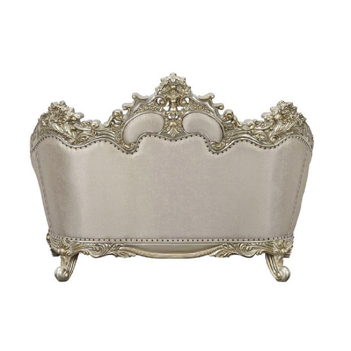 ACME Danae Fabric, Champagne & Gold Finish Loveseat Model LV01194 - MONAVILLA