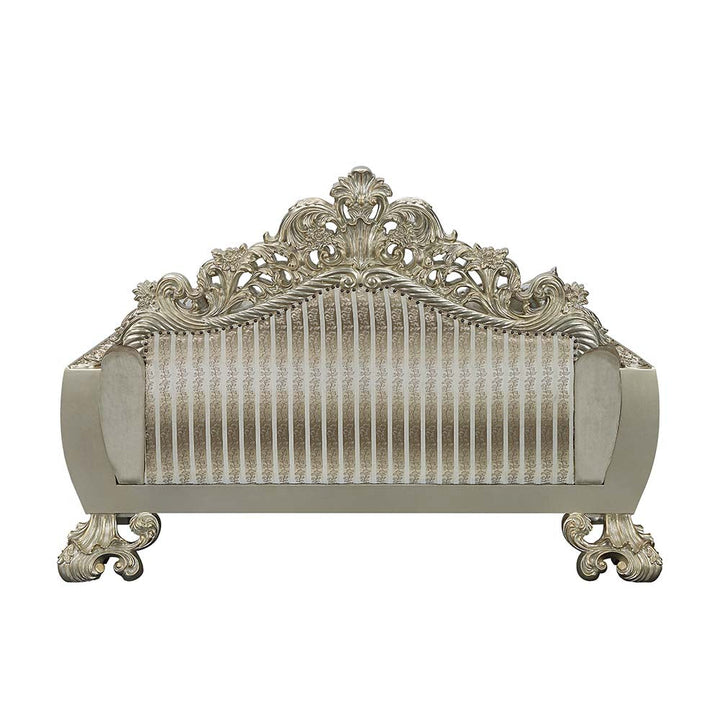ACME Sorina Velvet, Fabric & Antique Gold Finish Loveseat Model LV01206 - MONAVILLA