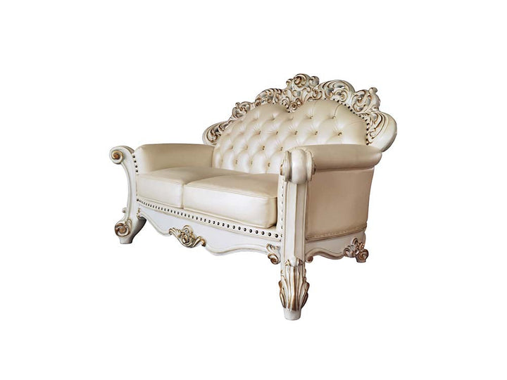 ACME Vendom Champagne PU & Antique Pearl Finsih Loveseat Model LV01325 - MONAVILLA