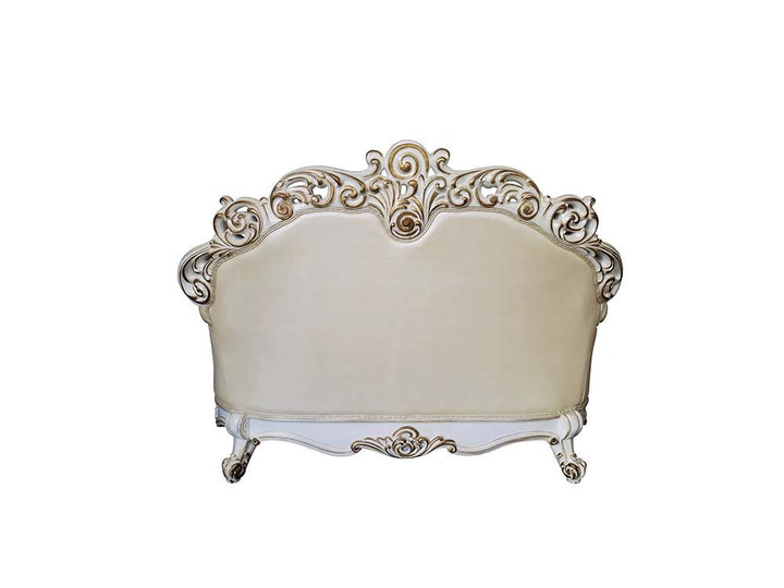 ACME Vendom Champagne PU & Antique Pearl Finsih Loveseat Model LV01325 - MONAVILLA
