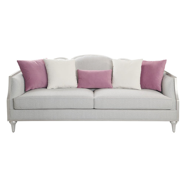 ACME Dresden PU & Bone White Finish Dresden Chaise Model LV01499 - MONAVILLA