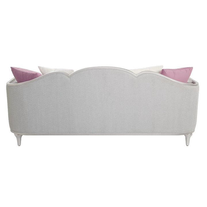 ACME Dresden PU & Bone White Finish Dresden Chaise Model LV01499 - MONAVILLA