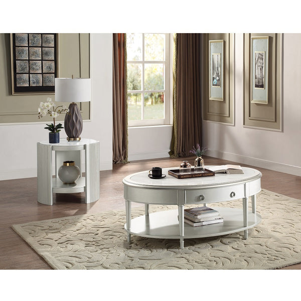 ACME Kasa Champagne Finish Kasa End Table Model LV01503 - MONAVILLA