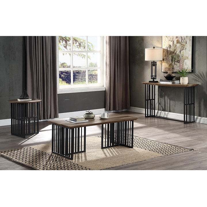 ACME Zudora Oak & Sandy Black Finish Zudora Coffee Table Model LV01751 - MONAVILLA