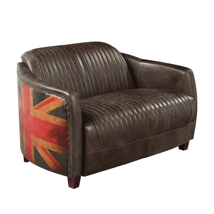 ACME Brancaster Antique Slate Top Grain Leather Brancaster Loveseat Model LV01810 - MONAVILLA