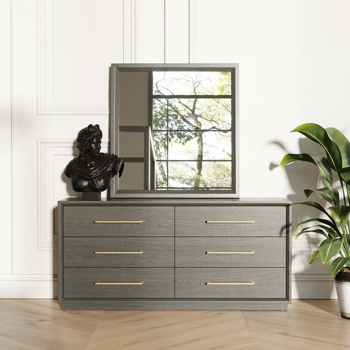 Modrest Manhattan Contemporary Grey and Gold Dresser - MONAVILLA
