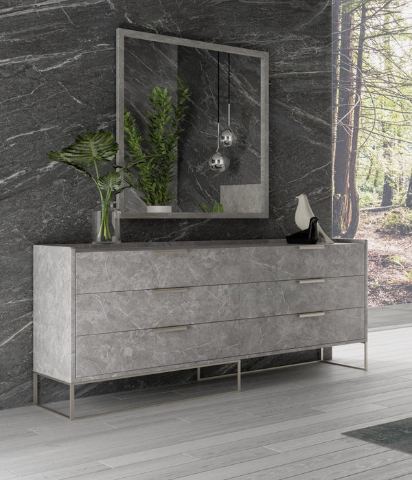 Nova Domus Marbella Italian Modern Grey Marble Dresser - MONAVILLA