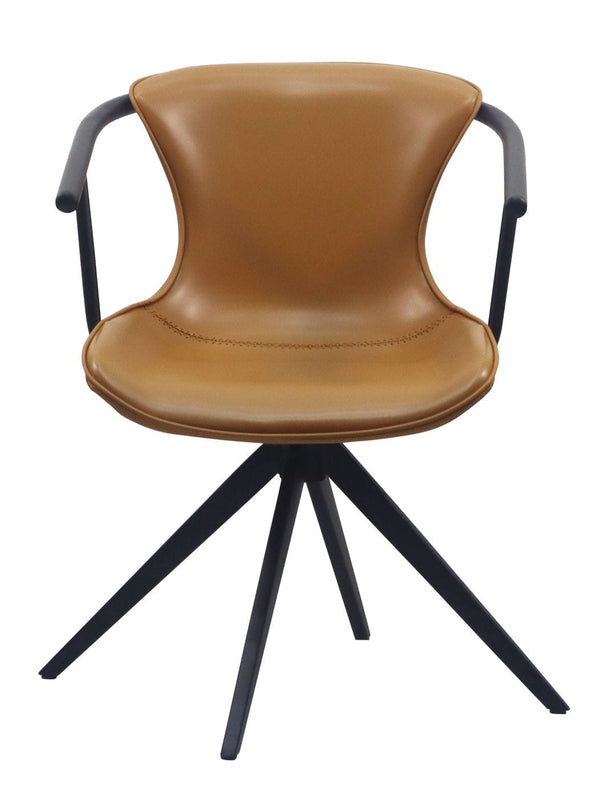 Modrest Maureen Modern Camel & Black Dining Chair - MONAVILLA