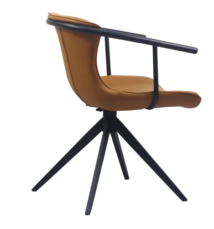 Modrest Maureen Modern Camel & Black Dining Chair - MONAVILLA