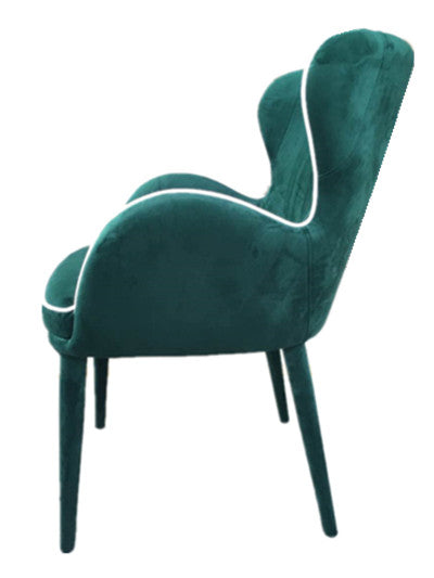 Modrest Tigard Modern Green Fabric Dining Chair - MONAVILLA