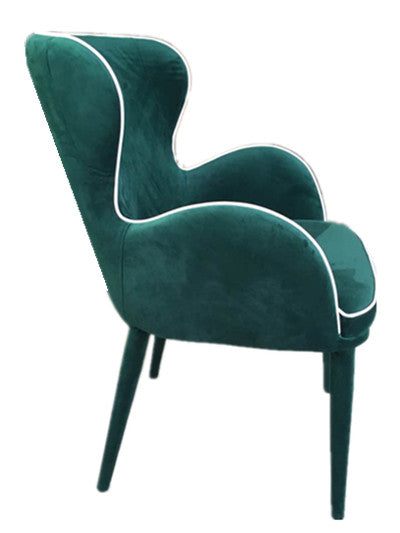 Modrest Tigard Modern Green Fabric Dining Chair - MONAVILLA