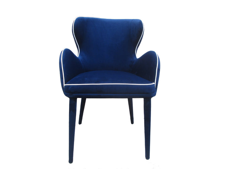 Modrest Tigard Modern Blue Fabric Dining Chair - MONAVILLA