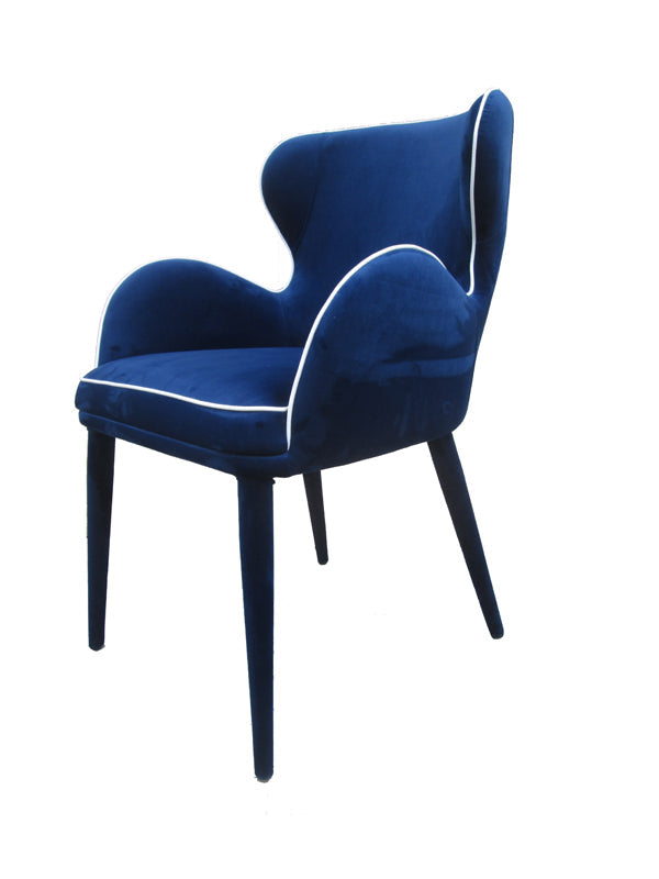 Modrest Tigard Modern Blue Fabric Dining Chair - MONAVILLA