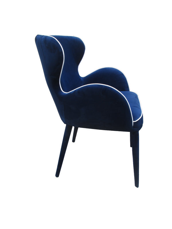 Modrest Tigard Modern Blue Fabric Dining Chair - MONAVILLA