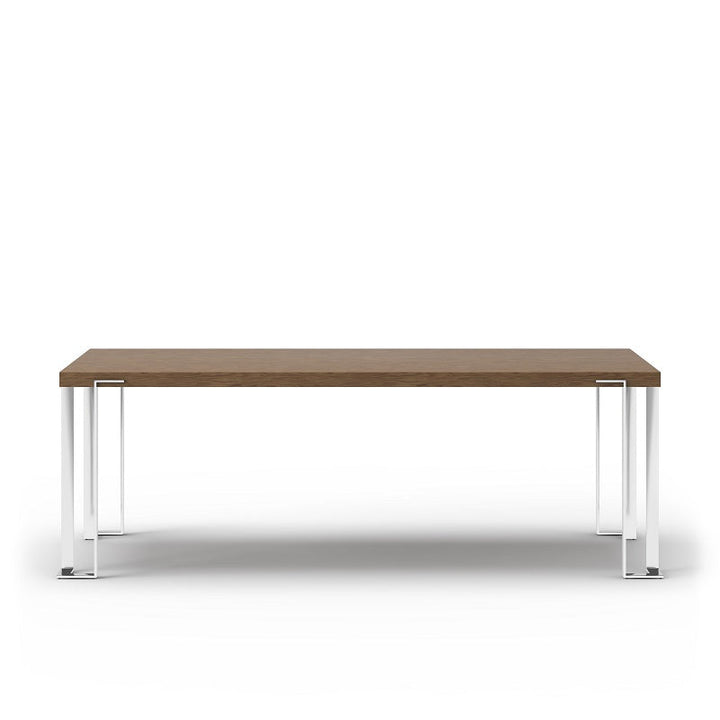 Modrest Heloise Modern Walnut & Stainless Steel Dining Table - MONAVILLA