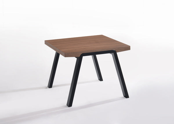 Modrest Rhett Modern Walnut & Black End Table - MONAVILLA