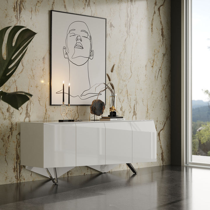 Modrest Columbia Modern White Buffet - MONAVILLA