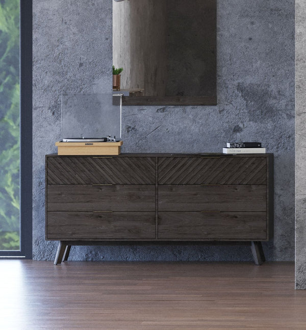 Modrest Daisy Mid Century Dark Acacia Dresser - MONAVILLA