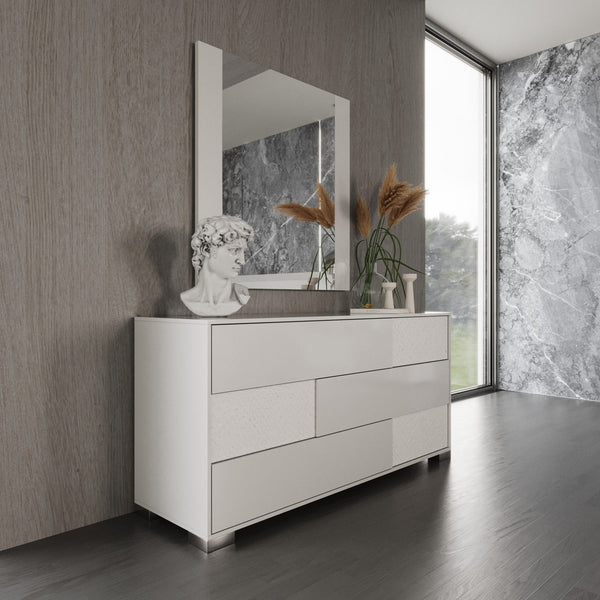 Modrest Monza Italian Modern White Dresser - MONAVILLA