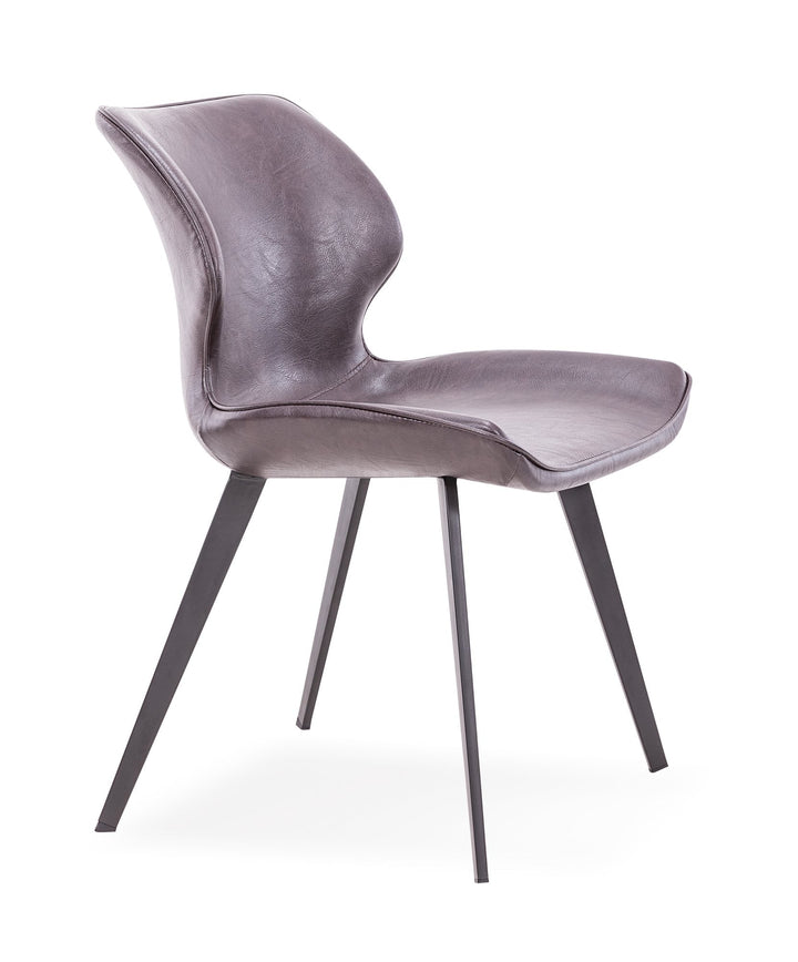 Modrest Moira Modern Dark Brown Eco Leather Dining Chair (Set of 2) - MONAVILLA