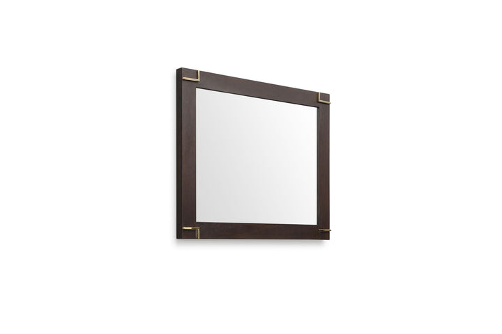Modrest Moontide Modern Smoked Ash & Gold Mirror - MONAVILLA