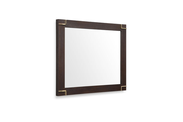 Modrest Moontide Modern Smoked Ash & Gold Mirror - MONAVILLA