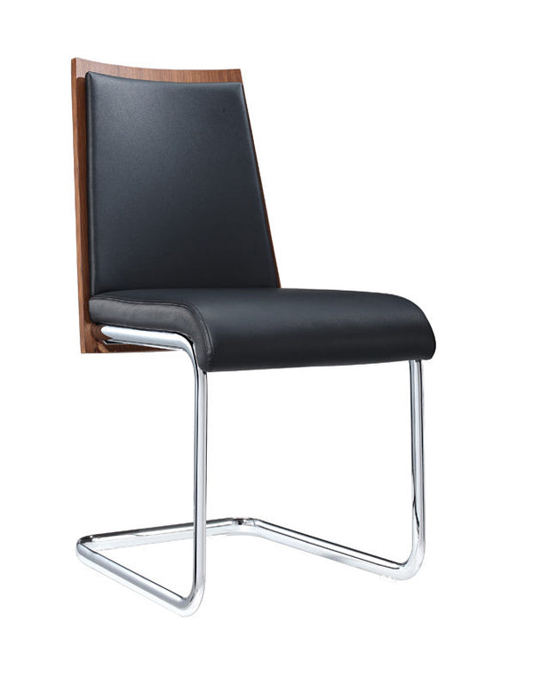 Morgan Modern Black & Walnut Dining Chair (Set of 2) - MONAVILLA