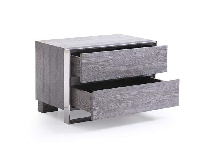 Modrest Arlene Modern Grey Elm Nightstand - MONAVILLA